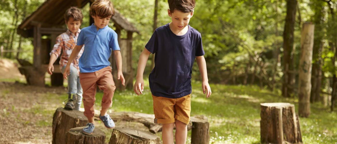 children playing on playground